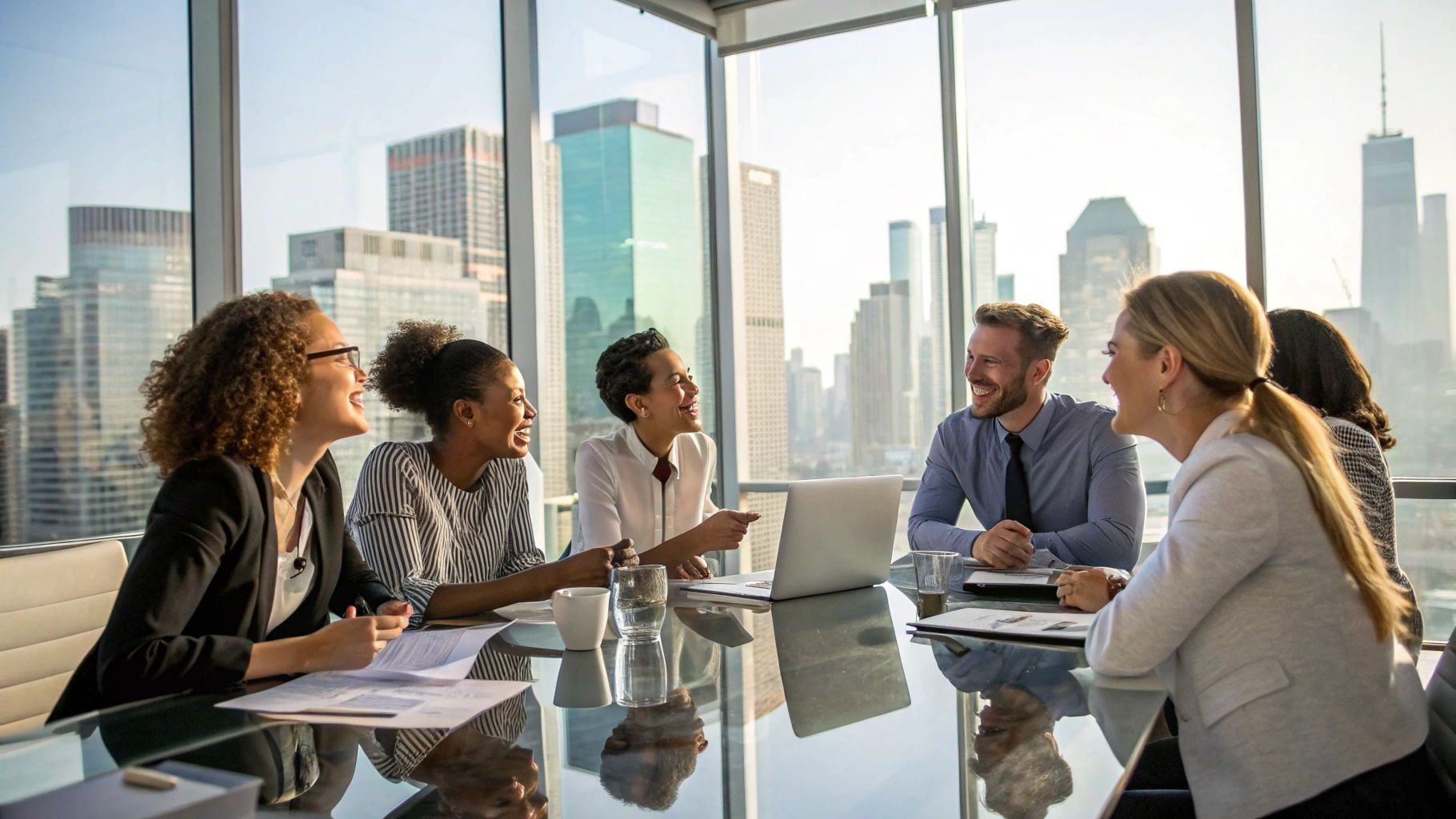 Professional team conducting a strategic planning session